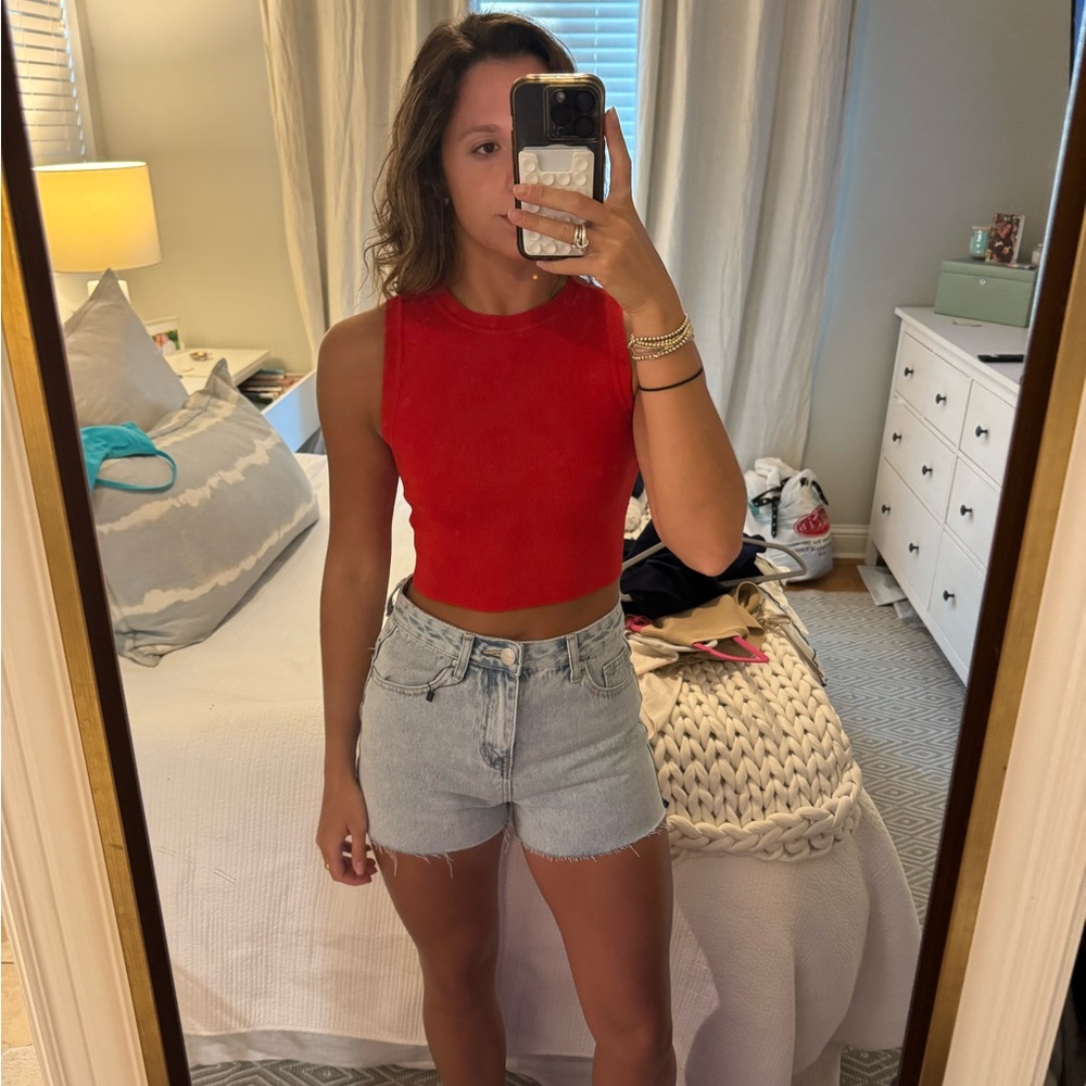 Zara Vibrant Red Tank Top